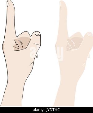Pointing finger up Stock Vector
