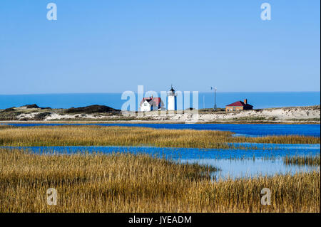 Race Point lighthouse, Provincetown, Cape Cod, Massachusetts, USA. Stock Photo