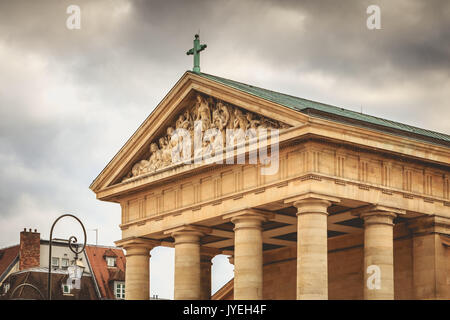 Detail of the architecture of the church of Saint-Germain en Lay, France Stock Photo