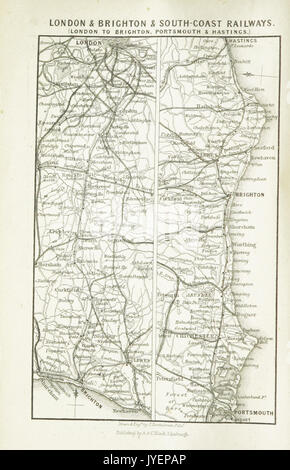 Map of the London, Brighton & South Coast Railway and connections Stock ...