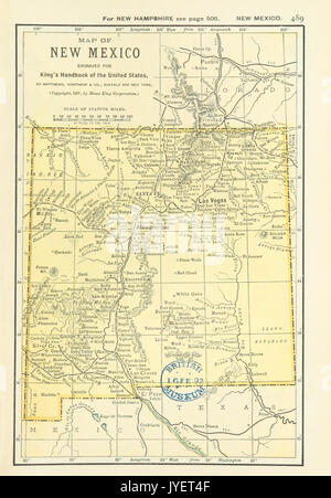 US MAPS(1891) p491   MAP OF NEW MEXICO Stock Photo