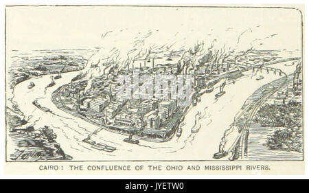 US IL(1891) p220 CAIRO AT THE CONFLUENCE OF THE OHIO AND MISSISSIPPI RIVER Stock Photo