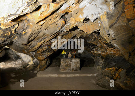 Interior of St Fillan's Cave in Pittenweem in East Neuk of Fife, Scotland, UK Stock Photo