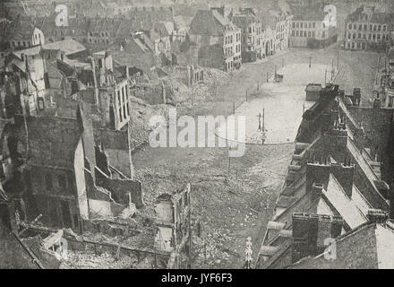 Douai after the German occupation, 1918 Stock Photo
