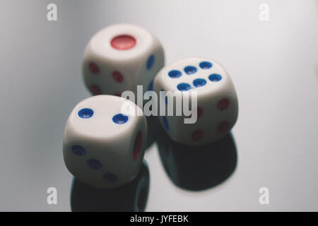 close-up view of dices on isolated background Stock Photo