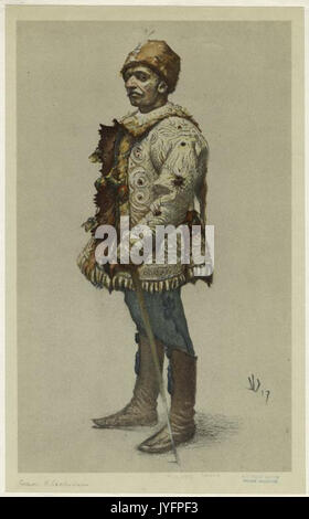 A Slovak peasant in fur, Kretz, 1917 Stock Photo