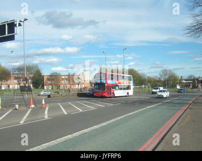 A National Express West Midlands Volvo B7TL Wright Eclipse Gemini on Route X51 Stock Photo