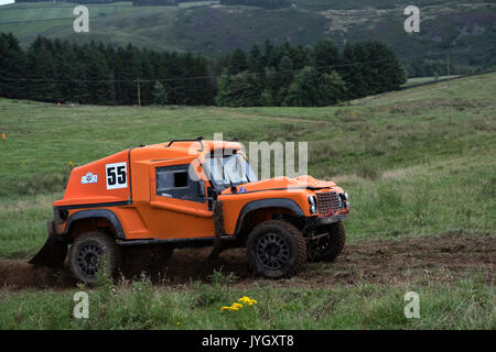 Glendearg Farm, Galashiels, UK. 19th August, 2017. Scottish Cross Country Championship Competitors racing during Leg 1 of Round 5 at Glendearg Farm nr Galashiels. a National ''˜B' Competitive Safari covering approx 6.5 miles over open farmland and quarry. The event has three 'legs' Saturday Leg 1 1200-1700 Leg 2 2000-2359 Sunday Leg 3 1000-1400 over the weekend 19-20 August 2017 (Photo: Rob Gray) Credit: Rob Gray/Alamy Live News Stock Photo