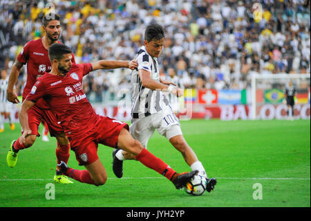 Turin, Italy. 19th August, 2017. Paulo Dybala (Juventus FC) during the match Serie A TIM between  Juventus FC and Cagliari Calcio at Allianz Stadium Torino. The final result of the match is 3-0. Credit: Fabio Petrosino/Alamy Live News Stock Photo