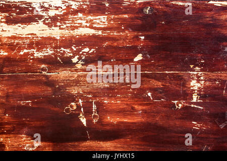 Old red painted wooden texture or background Stock Photo