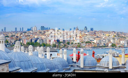 View of Istanbul from the Suleymaniye Mosque, Istanbul, Turkey Stock Photo