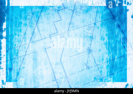 neon blue toned abstract background - copy space Stock Photo