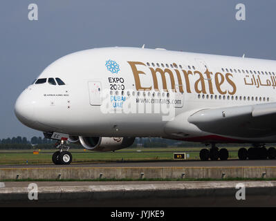 A6 EEC Emirates Airbus A380 861   cn 110 taxiing, 25august2013 pic 005 Stock Photo
