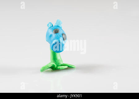 Plasticine figures, children's play, fairy-tale characters, white background Stock Photo