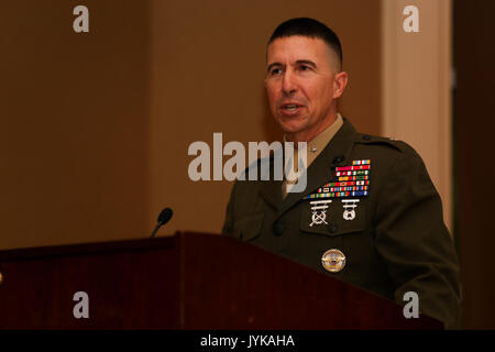 Brig. Gen. Benjamin Watson gives a speech as the guest of honor during ...