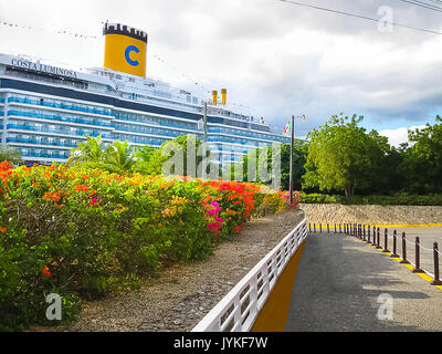 La Romana, Dominican Republic - February 04, 2013: Costa Luminosa cruise ship Stock Photo