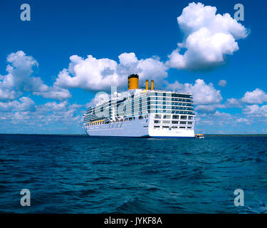 Catalina island, Dominican Republic- February 05, 2013: Costa Luminosa cruise shi Stock Photo