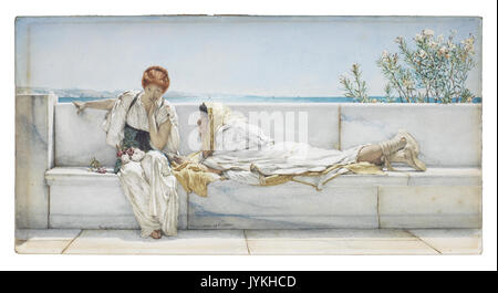 Sir Lawrence Alma Tadema, A Solicitation, watercolour painting on