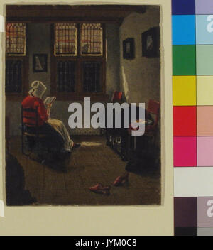 A Woman Reading, after Pieter Janssens Elinga MET 17.120.232 Stock Photo