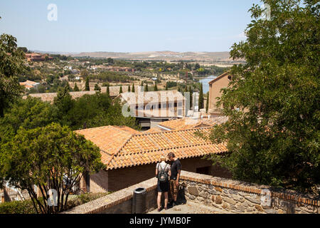 Street scene from the medieval city of Toledo in the Castilla-L-Mancha region of Spain Stock Photo