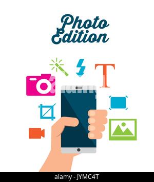 photo edition design  Stock Vector