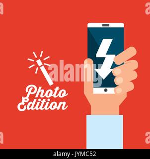 photo edition design  Stock Vector