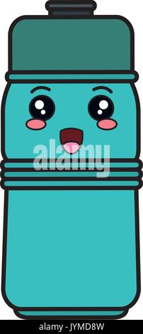 bottle gym kawaii character vector illustration design Stock Vector