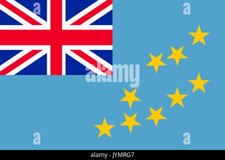 Flag of Tuvalu Stock Vector