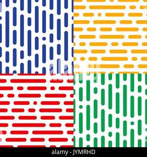 Set of four seamless halftone patterns. Abstract endless vector backdrops Stock Vector