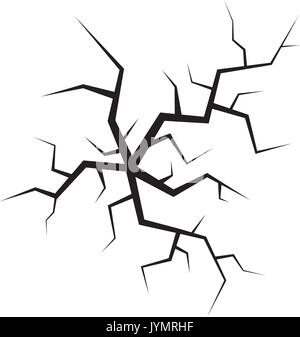 Fracture or crack for your design. Vector abstract backdrop Stock Vector