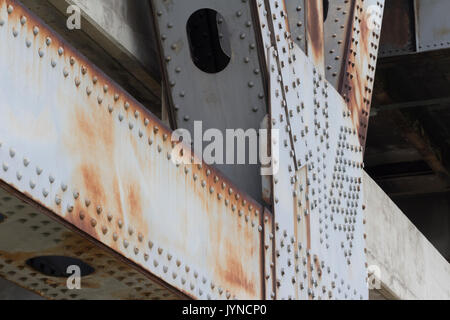 Images taken of bridge spanning the Ohio river from Cincinnati, Ohio to Convington Kentucky. Stock Photo