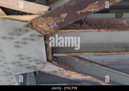 Images taken of bridge spanning the Ohio river from Cincinnati, Ohio to Convington Kentucky. Stock Photo