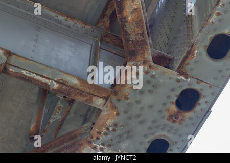 Images taken of bridge spanning the Ohio river from Cincinnati, Ohio to Convington Kentucky. Stock Photo