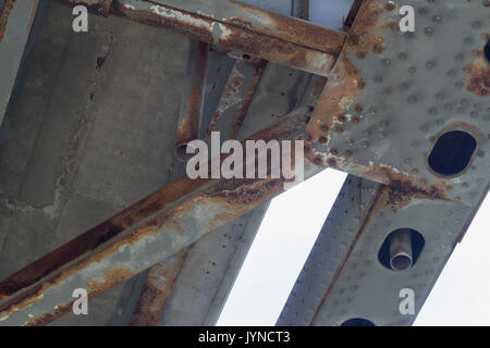 Images taken of bridge spanning the Ohio river from Cincinnati, Ohio to Convington Kentucky. Stock Photo