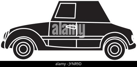 wedding car transport old fashion style Stock Vector