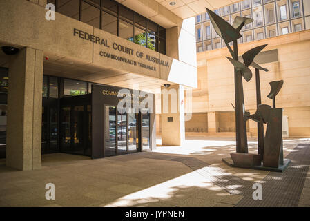 Entrance to Federal Court of Australia, Commonwealth Tribunals, Perth City, Western Australia Stock Photo