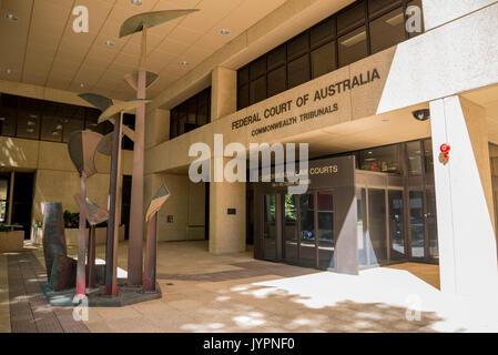 Entrance to Federal Court of Australia, Commonwealth Tribunals, Perth City, Western Australia Stock Photo