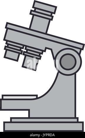 microscope icon over white background vector illustration Stock Vector
