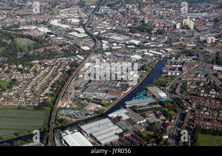 aerial view of Tadman Street Business Park, Wakefield, UK Stock Photo