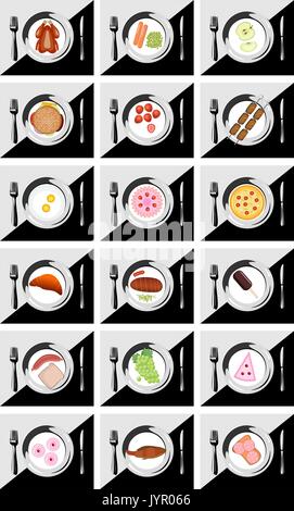 Restaurant icon set suitable for info graphics, websites and print media EPS8 Stock Vector