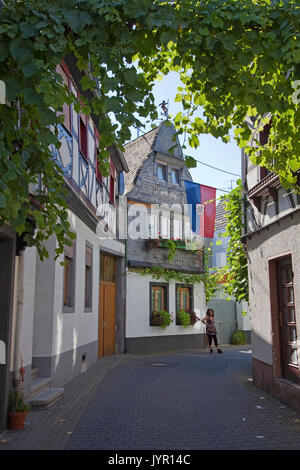 Weinfest im Weinort Winningen, Untermosel, Landkreis Mayen-Koblenz, Rheinland-Pfalz, Deutschland, Europa | Wine festival at the wine village Winningen Stock Photo