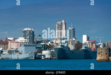 Garden Island Naval base, Sydney, New South Wales, Australia. Stock Photo