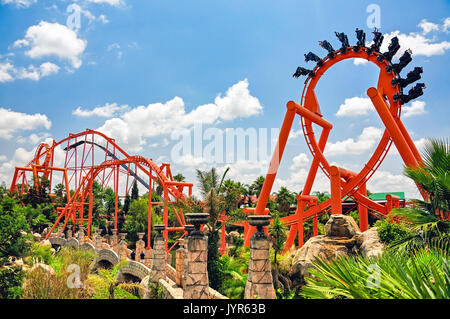 'The Anaconda' ride at Gold Reef City Theme Park, Johannesburg, Gauteng Province, Republic of South Africa Stock Photo