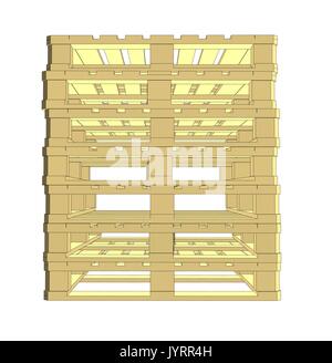Wooden pallets. Isolated on white Stock Vector Image & Art - Alamy