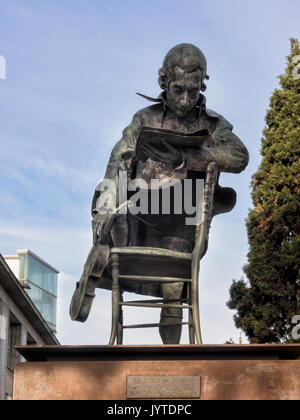 SEVILLE, SPAIN - MARCH 14, 2016:  Statue of Wolfgang Amadeus Mozart (by by Ronaldo Campos) Stock Photo