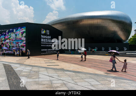 OCT Bay contemporary Chinese architecture in Shenzhen, Guangdong province, China Stock Photo