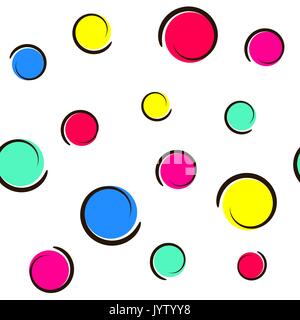 Pop art colorful confetti background Stock Vector
