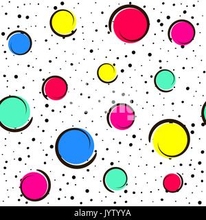 Pop art colorful confetti background Stock Vector