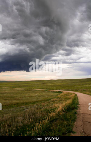 The beginning of a storm in Colorado Stock Photo