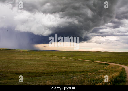 The beginning of a storm in Colorado Stock Photo